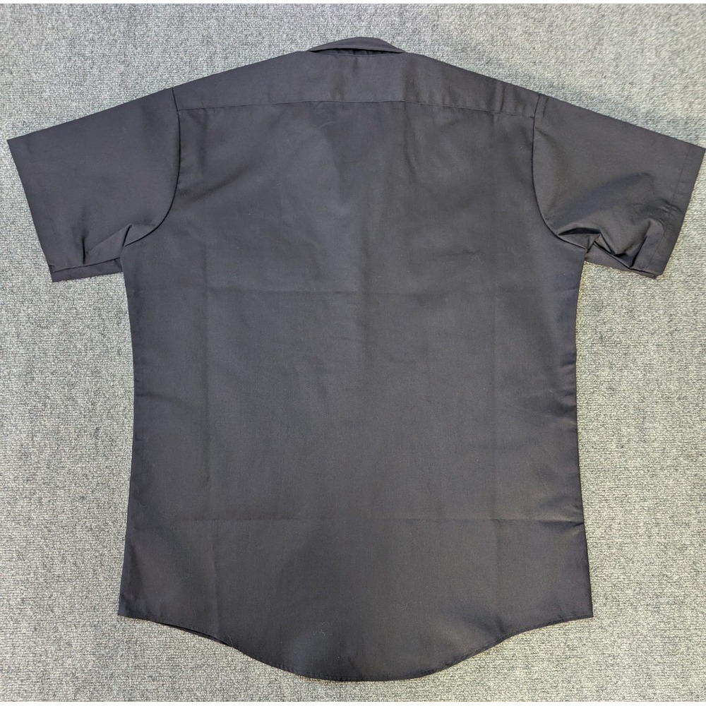 NWT Lion Uniform Shirt Short Sleeve Shirt Navy Blue Hidden Button Size XLT Tall - Picture 4 of 4
